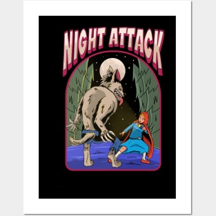 night attack Posters and Art